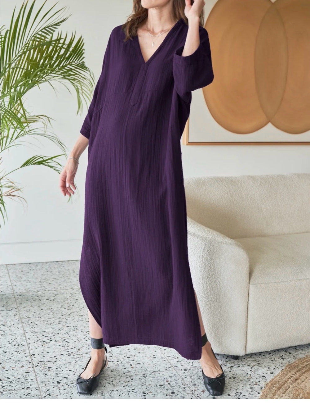 Ocean.Main Cotton Gauze Caftan